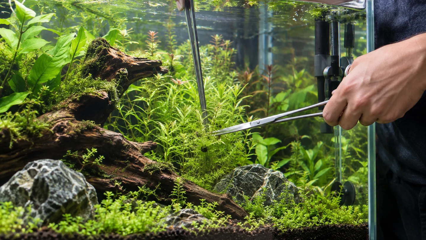 Precision Aquascaping: Trimming a Planted Aquarium