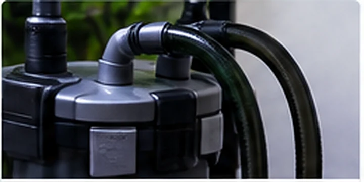 Aquarium canister filter and hoses