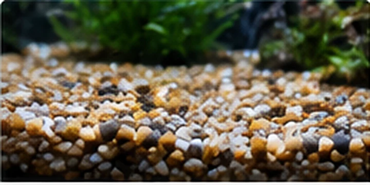 Aquarium gravel substrate close-up